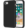 Husa protectie pentru iPhone SE 2020 ultra slim din silicon Negru,silk touch, interior din catifea