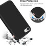 Husa protectie pentru iPhone SE 2020 ultra slim din silicon Negru,silk touch, interior din catifea