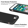 Husa protectie pentru iPhone SE 2020 ultra slim din silicon Negru,silk touch, interior din catifea