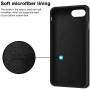 Husa protectie pentru iPhone SE 2020 ultra slim din silicon Negru,silk touch, interior din catifea