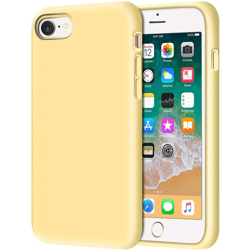 Husa Silk Touck Galben Apple iPhone SE 2020 qb