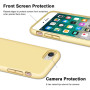 Husa protectie pentru iPhone SE 2020 ultra slim din silicon Galben,silk touch, interior din catifea