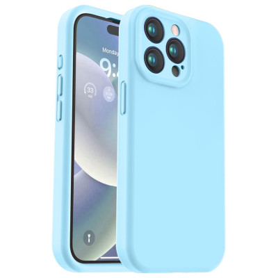 Husa de protectie din silicon pentru Apple iPhone 7, SoftTouch, interior microfibra, Turcoaz