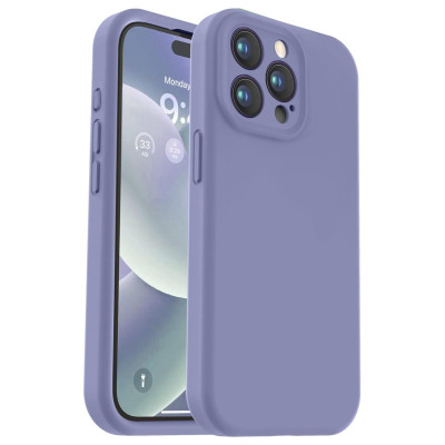 Husa de protectie din silicon pentru Apple iPhone 8, SoftTouch, interior microfibra, Lavanda