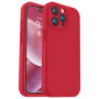 Husa de protectie din silicon pentru Apple iPhone XS, SoftTouch, interior microfibra, Rosu