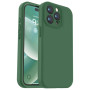 Husa de protectie din silicon pentru Apple iPhone 7, SoftTouch, interior microfibra, Verde Inchis