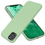 Husa protectie pentru iPhone 12 Pro MAX, ultra slim din silicon Verde,silk touch, interior din catifea