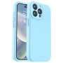 Husa de protectie din silicon pentru Apple iPhone 8 Plus, SoftTouch, interior microfibra, Turcoaz