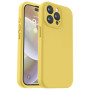 Husa de protectie din silicon pentru Apple iPhone XR, SoftTouch, interior microfibra, Galben