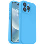 Husa de protectie din silicon pentru Apple iPhone 11 Pro, SoftTouch, interior microfibra, Albastru deschis