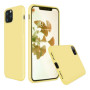 Husa protectie pentru iPhone 11 pro Max , ultra slim din silicon, silk touch, interior din catifea, Galben