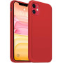 Husa pentru iPhone 11 Pro, ultra slim, silk touch, interior din catifea, protectie camera, protectie ecran, Rosu