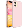 Husa pentru iPhone 11, ultra slim, silk touch Dusty Roz, interior din catifea, protectie camera, protectie ecran