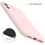 Husa pentru iPhone 11, ultra slim, silk touch Dusty Roz, interior din catifea, protectie camera, protectie ecran