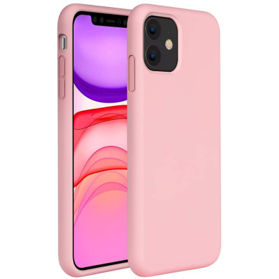 Husa pentru iPhone 11, ultra slim, silk touch Roz, interior din catifea