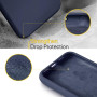 Husa pentru iPhone 11, ultra slim, silk touch Bleumarin, interior din catifea, protectie camera, protectie ecran