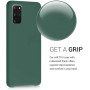 Husa de protectie pentru S20, ultra slim, din silicon Verde inchis, interior din microfibra silk touch