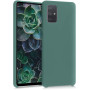 Husa protectie pentru Samsung Galaxy A72 5G ultra slim din silicon Verde inchis, silk touch, interior din catifea