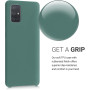 Husa protectie pentru Samsung Galaxy A72 5G ultra slim din silicon Verde inchis, silk touch, interior din catifea