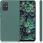 Husa protectie pentru Samsung Galaxy A72 5G ultra slim din silicon Verde inchis, silk touch, interior din catifea