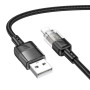 Cablu transfer date si incarcare Hoco U129 USB-A - USB-C PD18W 3A 1.2m, Negru