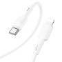 Cablu transfer date si incarcare Hoco X83 USB-C - tip Lightning PD20W 1m, Alb