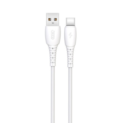 Cablu transfer date si incarcare XO NB-P163 USB-A - USB-C 2.4A 1m, Alb