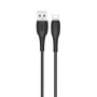 Cablu transfer date si incarcare XO NB-P163 USB-A - USB-C 2.4A 1m, Negru