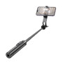 Selfie Stick Hoco K21 Quadropod din Aluminiu, Bluetooth cu telecomanda, Negru