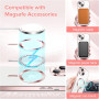 Husa Luxury MagSafe compatibila cu iPhone 12, Full protection, Margini colorate, Rose Gold