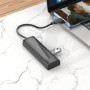 Hub USB Hoco HB41, Multiport, USB-C la 4 x USB-A 2.0, 4 in 1, 20cm, Negru