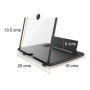 Ecran lupa cu efect 3D pentru telefoanele mobile negru 220x180x9