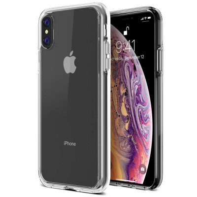 Husa de silicon transparent rezistenta la shock-uri, compatibila cu Iphone X