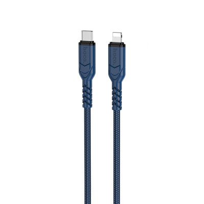 Cablu Date si Incarcare Hoco X59 USB-C la Lightning 2m, Albastru inchis