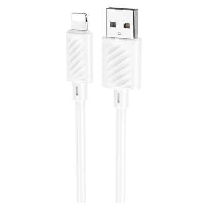 Cablu Date si Incarcare Hoco X88 USB-A la Lightning 2.4A, 1m, Alb