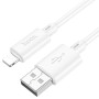 Cablu Date si Incarcare Hoco X88 USB-A la Lightning 2.4A, 1m, Alb