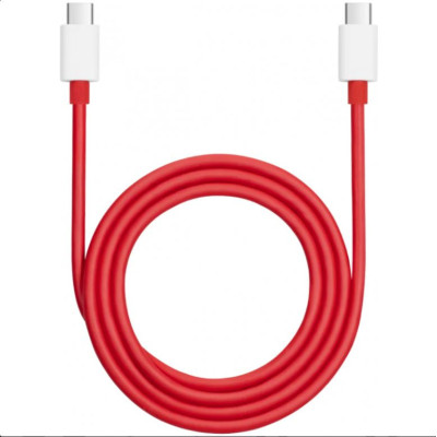 Cablu Date si Incarcare OnePlus Warp USB-C la USB-C 65W 3A, 1m, Rosu