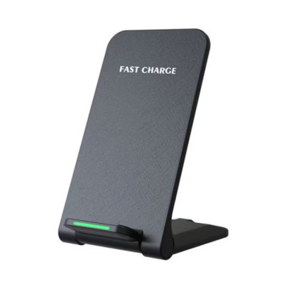 Incarcator Wireless Fast Charge Stand 15W, Negru