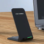 Incarcator Wireless Fast Charge Stand 15W, Negru