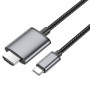 Adaptor HDMI Hoco UA27 cu conector USB-C, Gri