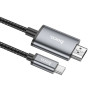 Adaptor HDMI Hoco UA27 cu conector USB-C, Gri