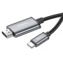 Adaptor HDMI Hoco UA27 cu conector USB-C, Gri