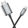 Adaptor HDMI Hoco UA27 cu conector USB-C, Gri