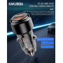 Incarcator Auto Fast Charge Kakusiga KSC-1175 60W PD USB-A + Tip-C, Negru