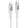 Cablu transfer date si incarcare Hoco U120 USB-C - tip Lightning PD27W 3A 1.2m, Gri