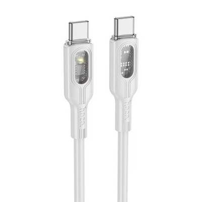 Cablu transfer date si incarcare Hoco U120 USB-C - USB-C QC3.0 60W 3A 1.2m, Gri