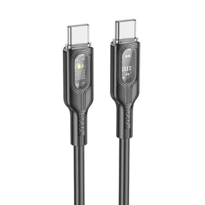 Cablu transfer date si incarcare Hoco U120 USB-C - USB-C QC3.0 60W 3A 1.2m, Negru