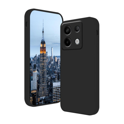 Husa de protectie din Silicon cu Microfibra la interior compatibila Redmi Note 13 Pro 5G, Negru