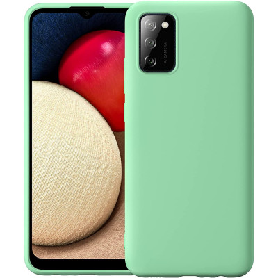 Husa protectie pentru Samsung Galaxy A02S ultra slim din silicon Verde,silk touch, interior din catifea