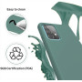 Husa protectie pentru Samsung Galaxy A52 ultra slim din silicon Verde inchis,silk touch, interior din catifea